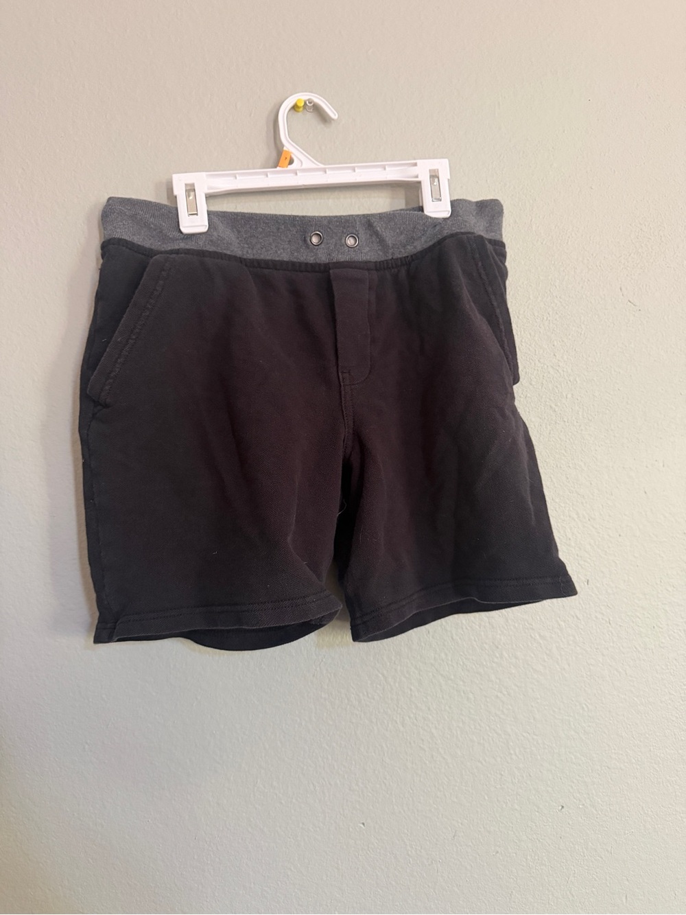 wonder nation Black Shorts with Gray Knit Waistband
